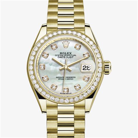 rolex lady datejust gold.